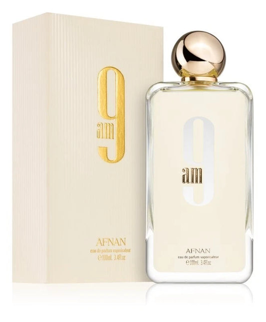 9 am White by Afnan for Women EDP 3.4 FL OZ / 100 ML Natural Spray New In Box