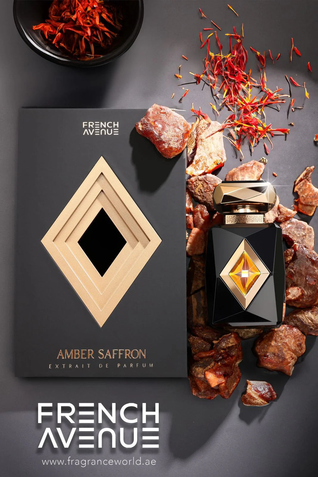 French Avenue By Fragrance World - Amber Saffron - Extrait de Parfum - Perfume For Men, 80ml
