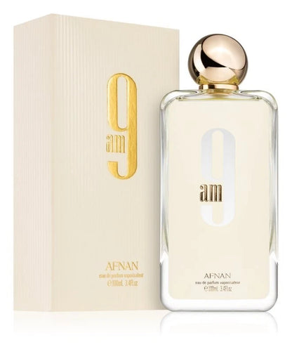 9 am White by Afnan for Women EDP 3.4 FL OZ / 100 ML Natural Spray New In Box